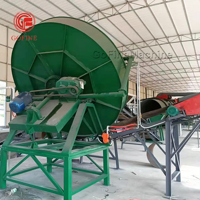 3-5T / H سعة خط إنتاج الأسمدة القرص Granulator مع تصنيع الحبيبات